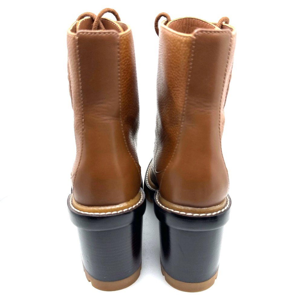 Tory Burch Miller 95mm Lug Sole Anke Boots Color: Toasted Caramel 7.5 w/dust bag - Picture 9 of 10